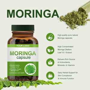 OEM/ODM Extrait de feuilles de Moringa 100% biologique Capsules végétaliennes 500mg Complément alimentaire à base de plantes naturel pour l'énergie et l'immunité pour hommes et femmes - Product Image 5