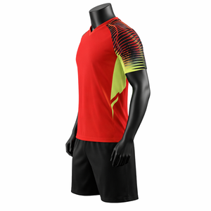 Conjunto de Uniforme de Voleibol Personalizado para Hombre, Camiseta y Pantalones Cortos con Cuello en V, Secado Rápido, Transpirable, Poliéster Sublimado, Kit de Equipo OEM - Product Image 3