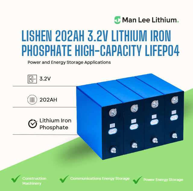 LISHEN 202Ah 3.2V Lithium Iron Phosphate Battery High-Capacity LiFePO4 Battery for Energy Storage