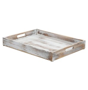 Plateau de service en bois de pin de taille et de conception personnalisées Plateaux décoratifs en bois faits à la main pour restaurant ou hôtel - Product Image 1