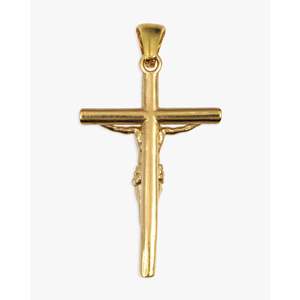 Pendentif Crucifix en Or 14K, Charme Religieux Chrétien avec Placage Or Rose Rhodié, Style Hip-hop - Product Image 2