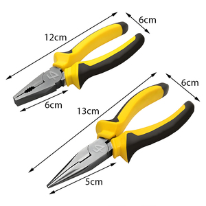 Kit di Pinze Multifunzione per Elettricisti, Pinze a Becco Lungo in Acciaio al Carbonio, Utensili Fai-da-Te con Superficie Dentellata per Spellatura OEM - Product Image 1