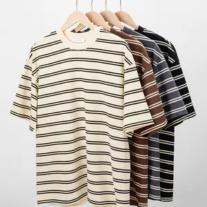 High Quality Polo T Shirt Manufacturing Company Custom Logo Short Sleeve Striped Golf Clothes Men'S Polo Shirts Golf Shirts