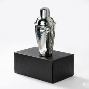 Shaker à cocktails en acier inoxydable fabriqué en Inde, motif martelé, shaker à cocktails unique - Product Image 1