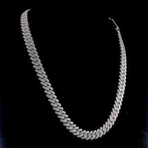 Cadena de eslabones cubanos de diamante de corte redondo Moissanite VVS a la venta, proveedor de Plata de Ley 925 DE LA India - Product Image 5