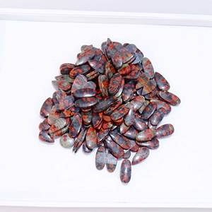 Paire de cabochons en quartz d'obsidienne mexicaine naturelle de super qualité disponible en formes et tailles mélangées pour la fabrication de bijoux - Product Image 2