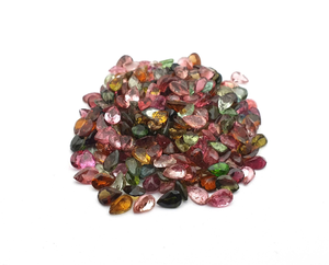 Lot de pierres précieuses en tourmaline naturelle, taille poire, 29 pièces, 4*6 mm, 10 CT~ Pierre précieuse en tourmaline naturelle~ Tourmaline multi-couleurs, taille poire, pierres précieuses en vrac - Product Image 4