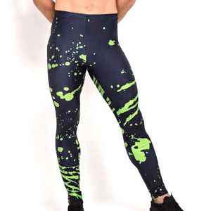 Pantalons de compression unisexe en spandex/polyester, leggings de sublimation, spats, MMA, BJJ, entraînement, gym, course à pied, yoga, taille élastique devant - Product Image 1