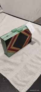 <b>Gold</b> Mop Embellished Resin Clutch <b>Bags</b> <b>Women</b> Sling <b>Bag</b> Bridal Handbags Angel Sculpture Crafts GALORE - Product Image 2