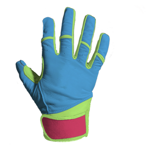 Gants de frappe de baseball en cuir professionnel de qualité supérieure avec paume en cuir véritable, design léger et durable pour une adhérence maximale - Product Image 3