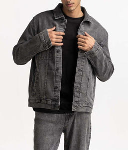 2024 nouveau design personnalisé jeans veste hommes mode lavage unisexe partout impression streetwear denim veste hommes hiver denim veste - Product Image 1