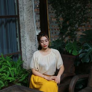 <b>Women's</b> Vintage Style Rayon Linen Satin <b>Skirt</b> Elegant Casual Wide Waistband Lace Print Breathable Lightweight Plain Dyed Natural - Product Image 1