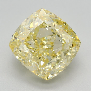 Diamante Amarillo Corte Cojín, Cultivado en Laboratorio, Amarillo Fantasía, Claridad CVD VS1-VS2, Certificado IGI, 2ct-5ct, Suelto, Joyería de Oro de 18K, Excelente Corporación - Product Image 1