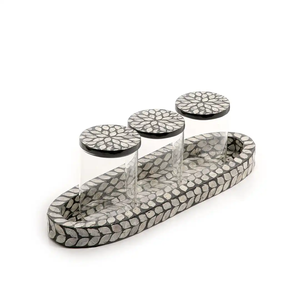 Vente chaude Forme Ronde Conception Simple Chocolat Plateau De Service Look Élégant De Luxe Vadrouille Plateau De Service Utilisation Pour Le Restaurant - Product Image 6