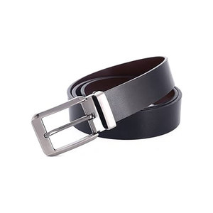 Ceinture décontractée à motif solide en cuir de vache avec serpent en acier et élément à boucle carrée - Product Image 6
