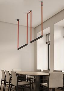 Rail d'éclairage à LED linéaire avec diffuseur 24W DC48V 4000K Système d'éclairage sur rail textile noir Nouveau éclairage moderne à ceinture magnétique tissée - Product Image 2