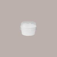 200 Gobelets Carrés en Papier Blanc et Polyéthylène de 160cc, Imperméables, Biodégradables, pour Desserts, Crèmes Glacées et Sushi, à Paroi Simple, 100% Recyclés