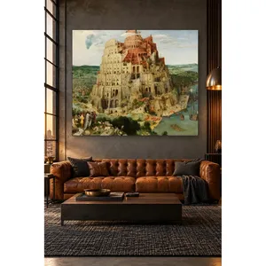 Fida Bruegel Grande tour de Babel avec port bondé, impression sur toile - Product Image 4