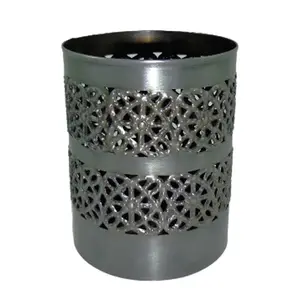 Round Votive With Silver Plating For Home Decoration Houseware Interior Desinging House Fireplaces Votive Home Lighting