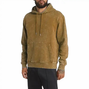 Venta al por mayor en línea de calidad superior nueva llegada gran oferta hombres ácido lavado sudaderas con capucha al por mayor diseño personalizado ácido lavado sudaderas con capucha para hombres - Product Image 2
