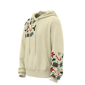 Conjunto de Sudadera con capucha transpirable de gran tamaño para hombre, logotipo personalizado bordado 100% algodón polar invierno parejas - Product Image 3