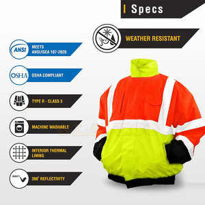 Ropa DE SEGURIDAD Chaqueta de contraste de color Chaqueta de seguridad de secado rápido para hombres Chaqueta de seguridad de alta calidad - Product Image 4