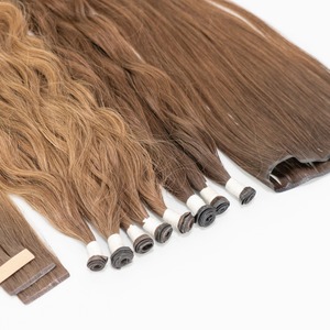 Ruban invisible dans les extensions de cheveux humains Cheveux droits ondulés et bouclés Ruban à vagues profondes dans les extensions de cheveux humains - Product Image 4