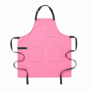 High Quality Sleeveless Bib <b>Kitchen</b> <b>Apron</b> Long Canvas Water Resistant Embroidered Washable Chef's Clothing for Men Women - Product Image 5