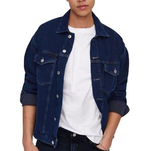 Blouson en jean oversize respirant pour homme – Collection Hiver 2026 – Vente en gros à prix réduits – Grandes tailles disponibles - Product Image 1