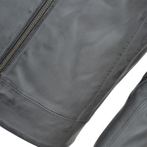 Chaquetas de Cuero Casuales de Otoño para Hombre con Logotipo Frontal GW-526, Ropa de Marca OEM, Tejido de Mezclilla y Lona con Bolsillos Estilo Motero - Product Image 4