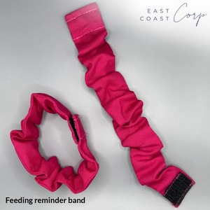 เลี้ยงลูกด้วยนม scrunchie | ด้านนี้สร้อยข้อมือต่อไปผ้าฝ้ายสีชมพูร้อนการให้นมลูกการพยาบาลมัมมี่และทารก - Product Image 3