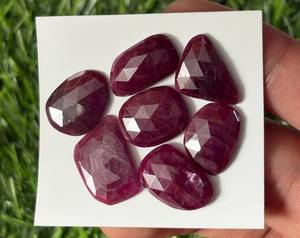 Pierre précieuse rubis à facettes naturelles pour la fabrication de bijoux en Inde - Product Image 2