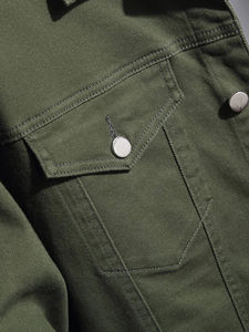 Chaqueta Vaquera Nueva para Hombre con Personalización Completa, Estilo Vintage, Cuello Alto, Logotipo Frontal, Transpirable, para Uso en Exteriores - Product Image 5