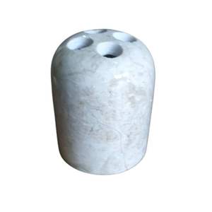 Porte-brosse à dents de salle de bain moderne, luxueux, écologique, fabriqué en pierre de marbre naturelle de haute qualité, fait à la main en Indonésie - Product Image 5