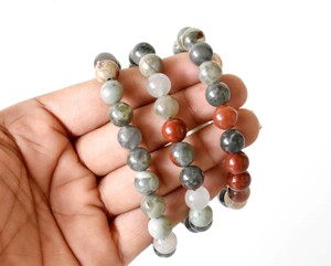 Wholesale Custom Conglomerate 8mm Crystal <b>Bracelets</b> Bulk <b>Gemstone</b> Beaded <b>Bracelets</b> for Gift Jewelry - Product Image 3