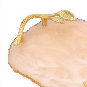 Gani CRAFT impex ถาดเสิร์ฟอาหารทำด้วยมือไม้อะคริลิคหินอ่อนสำหรับใช้ในห้องครัว - Product Image 2