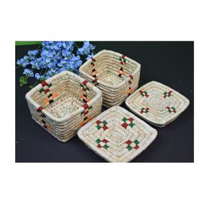 Panier fait à la main avec un design rustique élégant pour un rangement décoratif et une organisation écologique durable et moderne de la maison - Product Image 1