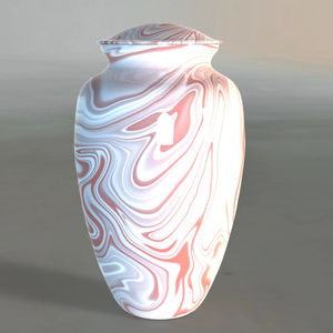 Sac en velours gratuit inclus Candy Swirl Texture Urne en métal de crémation pour adultes Style américain coloré fini pour une occasion commémorative - Product Image 1