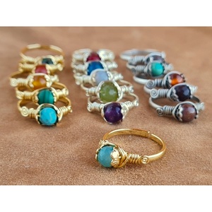 Colorful Gemstone Fashion <b>Rings</b> Gold and <b>Silver</b> Plated for Resale and <b>Stacking</b> Styles - Product Image 1
