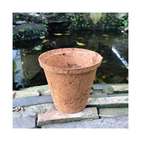 Récipient de jardin biodégradable en fibre de coco brune disponible en plusieurs tailles pour la culture d'herbes et de fleurs