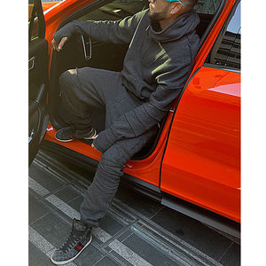 Conjuntos Deportivos de Invierno Vintage Tejidos con Logotipo Personalizado, 100% Algodón, Secado Rápido, para Hombre, Conjuntos de Dos Piezas con Sudadera con Capucha, Chándales - Product Image 5