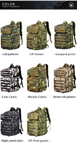 กระเป๋าเป้สะพายหลังแบบยุทธวิธีสำหรับการเดินทาง ขนาด 45 ลิตร รับทำโลโก้ตามสั่ง - Product Image 4