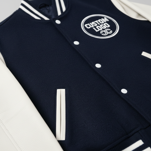 Chaqueta Universitaria Unisex Vintage Personalizada con Cuerpo de Lana, Mangas de Satén, Cierre de Cremallera, Diseño Invernal Transpirable y Resistente al Viento Ecológico - Product Image 5