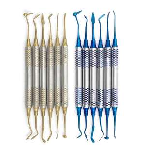 Kit de 6 Piezas de Instrumentos Elevadores de Raíces Dentales, Espátula de Resina Compuesta para Rellenos, Kit de Higiene Dental, Herramienta de Odontología de Acero Alemán - Product Image 1