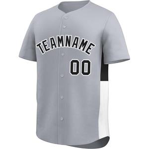 Équipe Baseball Jersey Personnalisé Chaleur Presse Graphiques Bouton Complet Softball Chemise Respirant Maille Broderie Lettres Expédition Rapide - Product Image 3