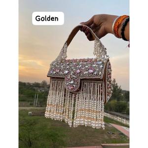 Cartera y bolso bordados ligeros para mujer Cierre de cremallera a la moda Bolsos de moda para vestido de novia a juego - Product Image 6