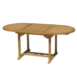 Mesa plegable ovalada y duradera para uso en exteriores, hecha de madera de teca con un estilo moderno, mesa resistente a la putrefacción. - Product Image 6