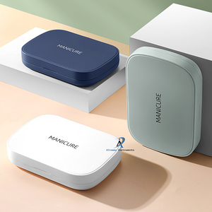 Kit de manucure et pédicure, 18 pièces, ensemble de toilettage avec ciseaux, pince à épiler, outils pour cuticules, organisateur portable de voyage pour le soin des ongles - Product Image 2