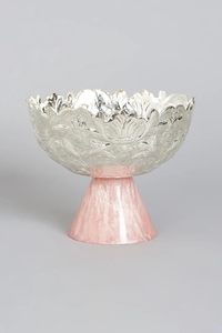 Bols classiques pour ustensiles de cuisine maison hôtel Restaurant Dates Fruits faits à la main en métal argenté et résine bol de service rond fournitures d'hôtel - Product Image 3