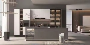 ตู้ไม้เนื้อแข็งที่เขย่าในห้องครัวสีขาวบริสุทธิ์ส่งตรงจากโรงงานเวียดนาม - Product Image 5